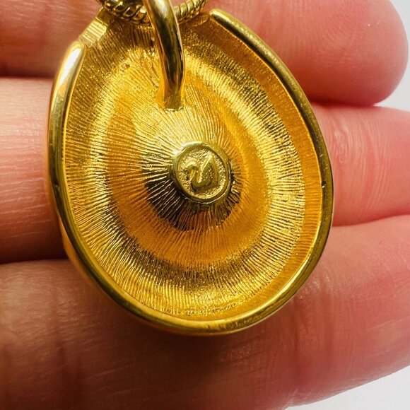 Swarovski Vintage Blue Pear Crystal Teardrop Necklace & Clip-On Earrings Set - Picture 2 of 5